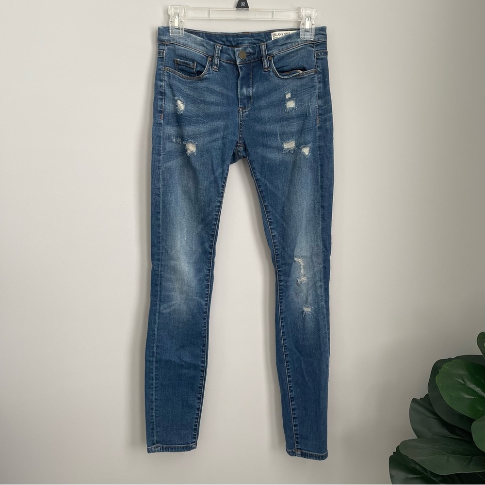 BlankNYC Skinny Classique Distressed Jeans 27